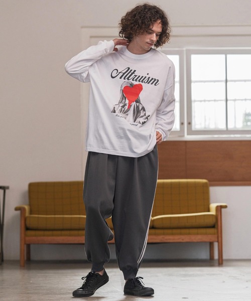 CAMBIO(カンビオ)の「mlt5417- プリントロンT_Altruism カットソー(2502113MCB)(Tシャツ/カットソー・メンズ・ホワイト/ブラック/グレー系その他・S/M/L/XL)」の11枚目の写真