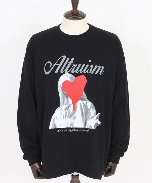 CAMBIO(カンビオ)の「mlt5417- プリントロンT_Altruism カットソー(2502113MCB)(Tシャツ/カットソー・メンズ・ホワイト/ブラック/グレー系その他・S/M/L/XL)」の20枚目の写真