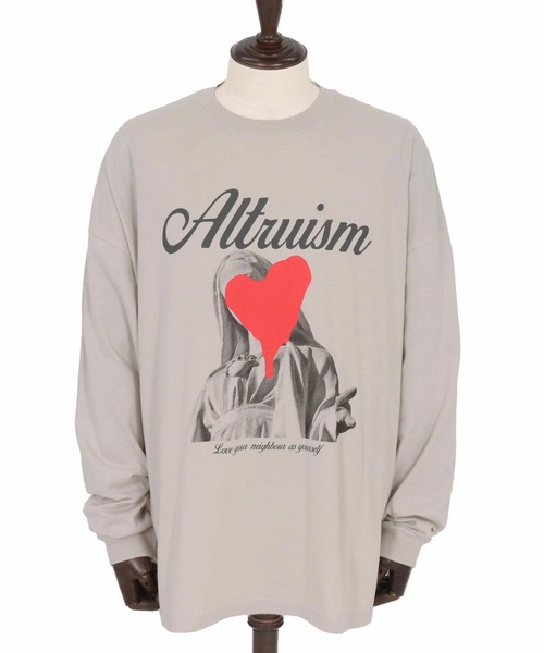CAMBIO(カンビオ)の「mlt5417- プリントロンT_Altruism カットソー(2502113MCB)(Tシャツ/カットソー・メンズ・ホワイト/ブラック/グレー系その他・S/M/L/XL)」の21枚目の写真