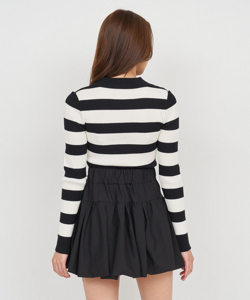 ROYAL PARTY（ロイヤルパーティー）の「ウォッシャブルスキッパーニットトップス（ニット/セーター・レディース・ブラック/マルチ/オフホワイト/グレー/ボルドー・FREE）」の7枚目の写真