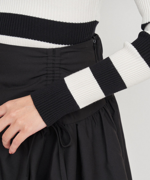 ROYAL PARTY（ロイヤルパーティー）の「ウォッシャブルスキッパーニットトップス（ニット/セーター・レディース・ブラック/マルチ/オフホワイト/グレー/ボルドー・FREE）」の10枚目の写真