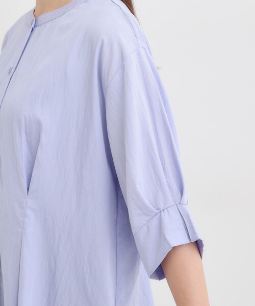 SHOO・LA・RUE(シューラルー)の「【S-LL/通勤スタイルにも】ウエストタックで程よくシェイプ 大人の上品ブラウス(シャツ/ブラウス・レディース・ブルー/ブラウン系/ブラック・04/03/02/01)」の20枚目の写真