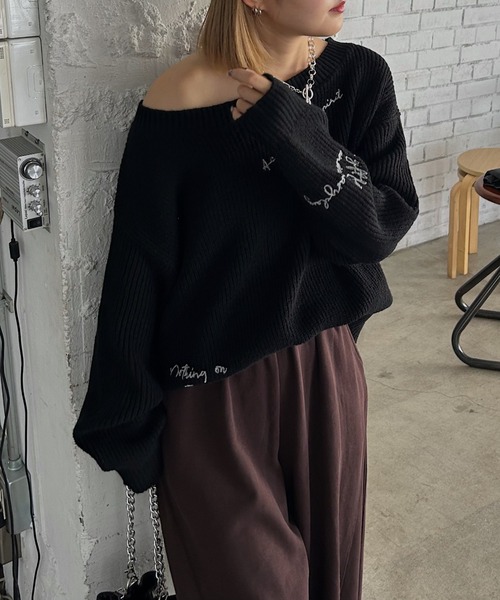 PAGEBOY（ページボーイ）の「MUSEマルチロゴルーズニット / オフショル