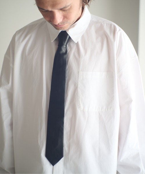 ADAMPATEK/leather narrow tie/シープレザーナロータイ（ネクタイ