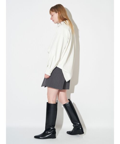 ELENDEEK（エレンディーク）の「バラエティマテリアルオーバーシャツ（シャツ/ブラウス・レディース・オフホワイト/その他1/ブラウン・FREE）」の9枚目の写真