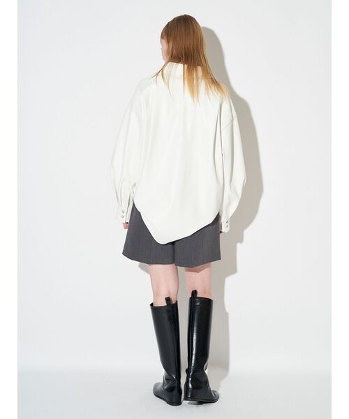 ELENDEEK（エレンディーク）の「バラエティマテリアルオーバーシャツ（シャツ/ブラウス・レディース・オフホワイト/その他1/ブラウン・FREE）」の10枚目の写真