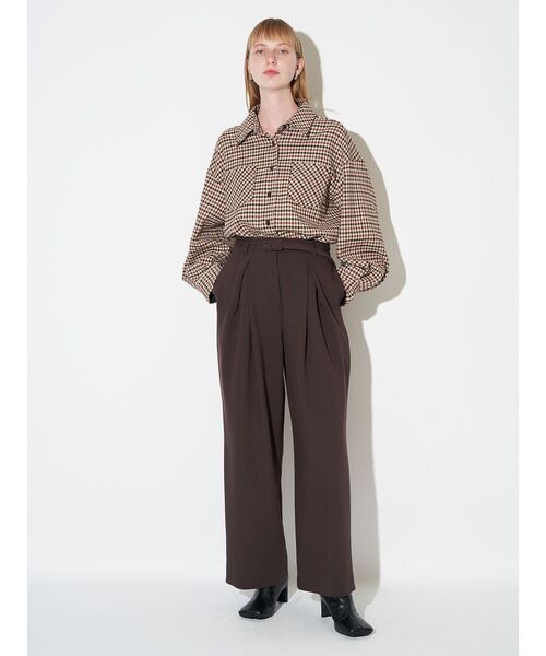 ELENDEEK（エレンディーク）の「バラエティマテリアルオーバーシャツ（シャツ/ブラウス・レディース・オフホワイト/その他1/ブラウン・FREE）」の14枚目の写真