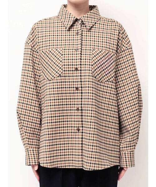 ELENDEEK（エレンディーク）の「バラエティマテリアルオーバーシャツ（シャツ/ブラウス・レディース・オフホワイト/その他1/ブラウン・FREE）」の20枚目の写真