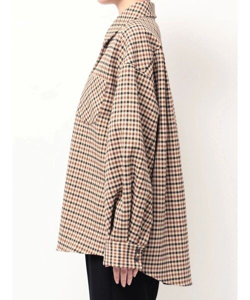 ELENDEEK（エレンディーク）の「バラエティマテリアルオーバーシャツ（シャツ/ブラウス・レディース・オフホワイト/その他1/ブラウン・FREE）」の21枚目の写真