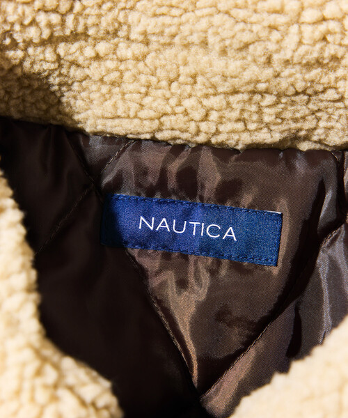 セール】NAUTICA/ノーティカ 衿ボア フェイクムートン ブリーチ加工