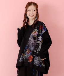 552278：花束箔プリント 配色メローシアーロンT（Tシャツ
