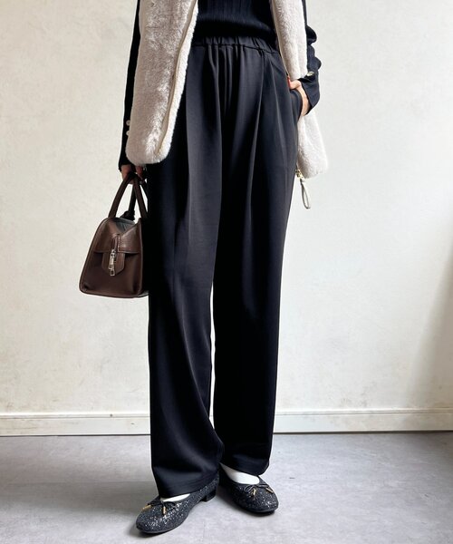 Chez toi（シェトワ）の「カットタックテーパードパンツ（その他パンツ・レディース・グリーン/ベージュ/ブラック・FREE）」の5枚目の写真