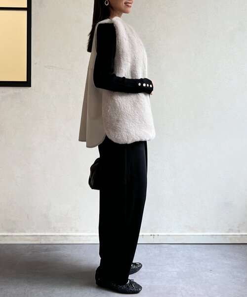 Chez toi（シェトワ）の「カットタックテーパードパンツ（その他パンツ・レディース・グリーン/ベージュ/ブラック・FREE）」の13枚目の写真