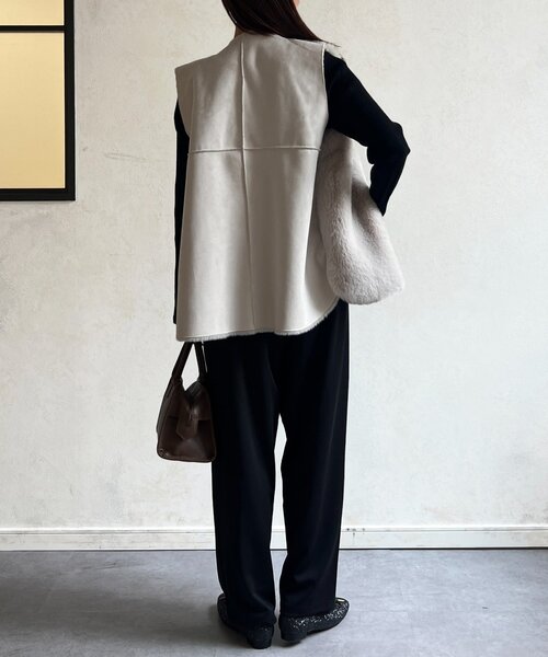 Chez toi（シェトワ）の「カットタックテーパードパンツ（その他パンツ・レディース・グリーン/ベージュ/ブラック・FREE）」の14枚目の写真