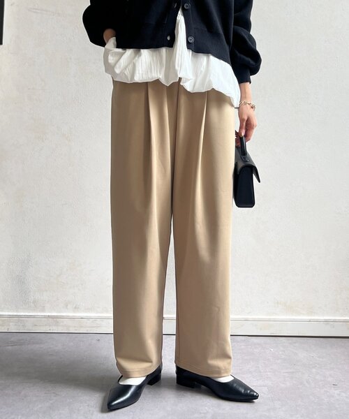 Chez toi（シェトワ）の「カットタックテーパードパンツ（その他パンツ・レディース・グリーン/ベージュ/ブラック・FREE）」の15枚目の写真