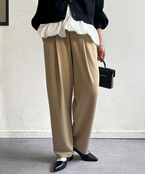 Chez toi（シェトワ）の「カットタックテーパードパンツ（その他パンツ・レディース・グリーン/ベージュ/ブラック・FREE）」の18枚目の写真