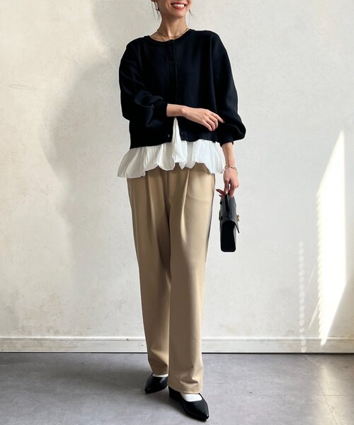 Chez toi（シェトワ）の「カットタックテーパードパンツ（その他パンツ・レディース・グリーン/ベージュ/ブラック・FREE）」の21枚目の写真