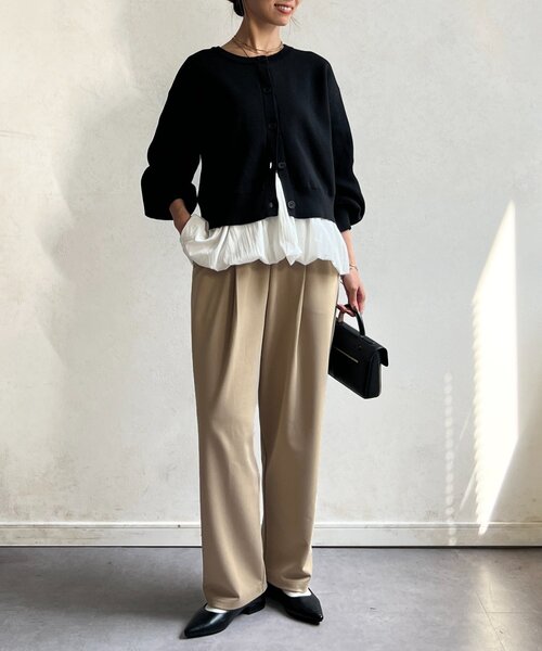 Chez toi（シェトワ）の「カットタックテーパードパンツ（その他パンツ・レディース・グリーン/ベージュ/ブラック・FREE）」の22枚目の写真