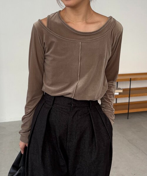 レイヤードベロアTシャツ（Tシャツ/カットソー）｜CAPRICIEUX LE'MAGE