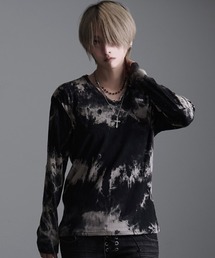 Bernings Sho（バーニングショー）の「『Bernings Sho/バーニングショー』ムラ染めテレコ長袖TEE（Tシャツ/カットソー）」