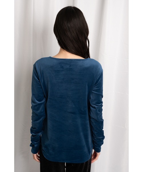 CAROUSE LAMBRA(ケラウズランブラ)の「LS BOAT(Tシャツ/カットソー・レディース・ベージュ/ネイビー・FREE)」の4枚目の写真