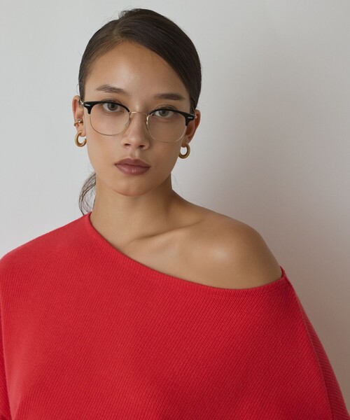 Diagram（ダイアグラム）の「アシメテレコカットトップ（Tシャツ/カットソー・レディース・レッド/ブラウン/ブラック・36）」の22枚目の写真