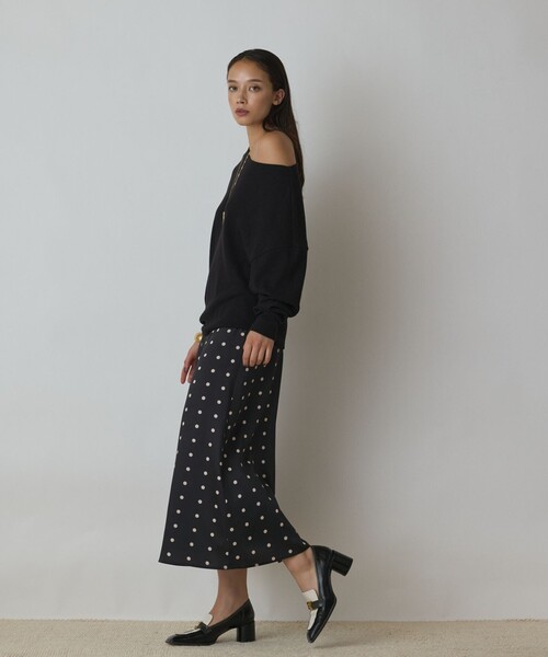 Diagram（ダイアグラム）の「アシメテレコカットトップ（Tシャツ/カットソー・レディース・レッド/ブラウン/ブラック・36）」の7枚目の写真