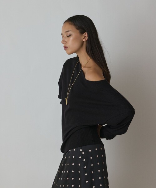 Diagram（ダイアグラム）の「アシメテレコカットトップ（Tシャツ/カットソー・レディース・レッド/ブラウン/ブラック・36）」の10枚目の写真