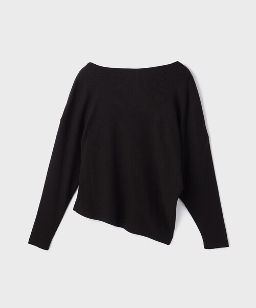 Diagram（ダイアグラム）の「アシメテレコカットトップ（Tシャツ/カットソー・レディース・レッド/ブラウン/ブラック・36）」の14枚目の写真