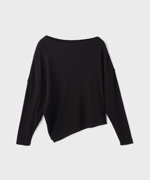 Diagram(ダイアグラム)の「アシメテレコカットトップ(Tシャツ/カットソー・レディース・レッド/ブラウン/ブラック・36)」の2枚目の写真