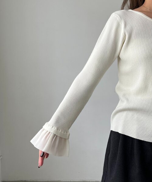 CAPRICIEUX LE'MAGE（カプリシューレマージュ）の「フレアカフスニット