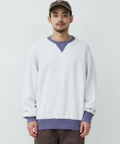 ツートーン配色クルーネックスウェット