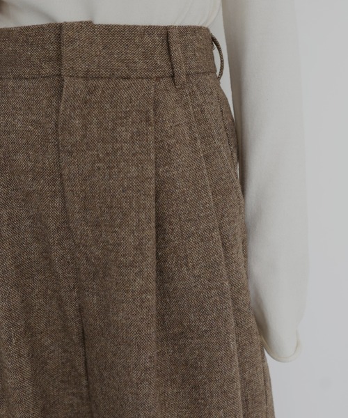 hellam（へラム）の「ツイードタックパンツ（スラックス・レディース・カーキ/ブラウン/ブラック・FREE）」の15枚目の写真