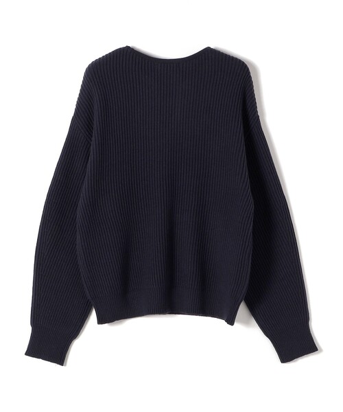 SHIPS Colors（シップス カラーズ）の「SHIPS Colors:〈手洗い可能〉畦 スキッパー ニット◇（ニット/セーター・レディース・オフホワイト/レッド/ネイビー・ONE SIZE）」の7枚目の写真
