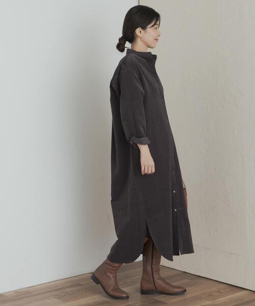 URBAN RESEARCH DOORS(アーバンリサーチドアーズ)の「『WEB/一部店舗限定カラー』『UR TECH』コーデュロイシャツワンピース(ワンピース・レディース・ベージュ/グレー/ライトブルー/オレンジ/マスタード・MEDIUM/SMALL)」の14枚目の写真