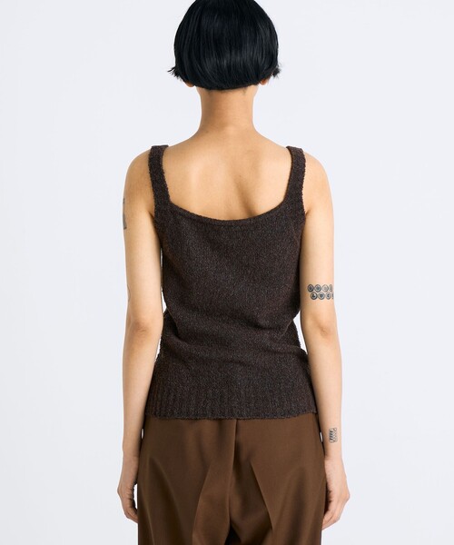 EDITION(エディション)の「ウールブークレー ニット キャミソール(ニット/セーター・レディース・キャメル/ピンク・FREE)」の6枚目の写真