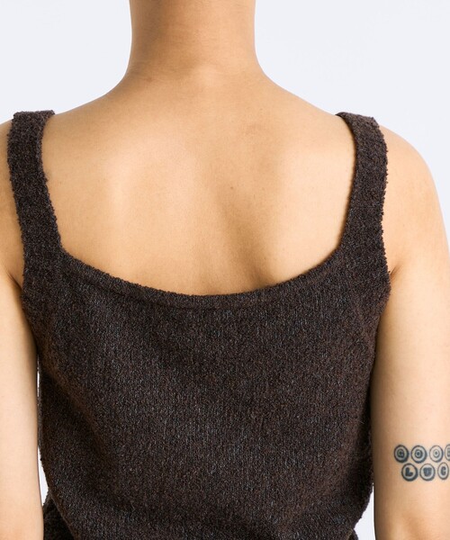 EDITION(エディション)の「ウールブークレー ニット キャミソール(ニット/セーター・レディース・キャメル/ピンク・FREE)」の8枚目の写真