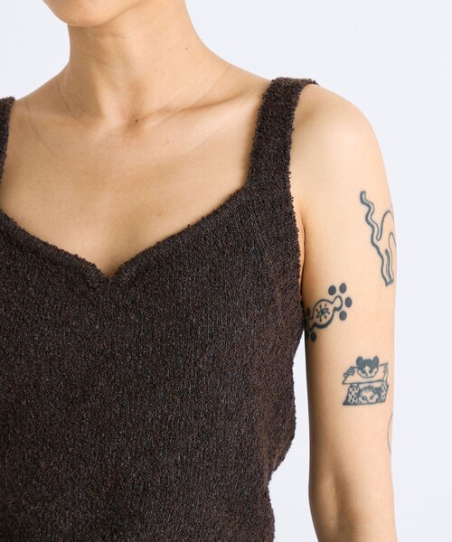 EDITION(エディション)の「ウールブークレー ニット キャミソール(ニット/セーター・レディース・キャメル/ピンク・FREE)」の9枚目の写真