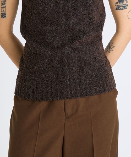 EDITION(エディション)の「ウールブークレー ニット キャミソール(ニット/セーター・レディース・キャメル/ピンク・FREE)」の10枚目の写真