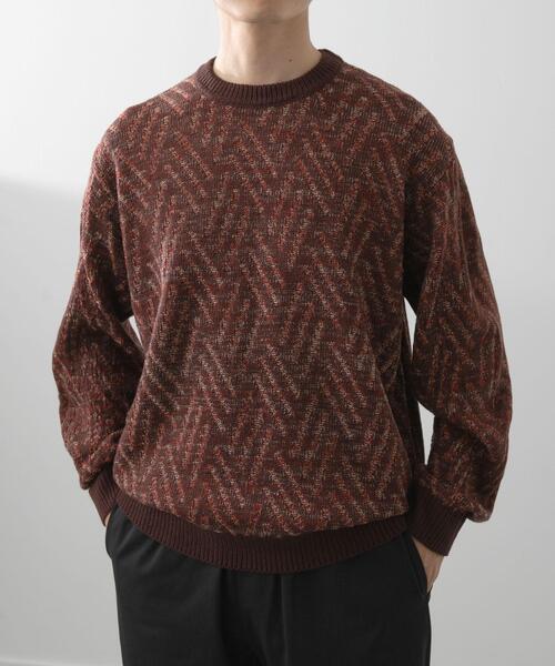 ITEMS URBANRESEARCH（アイテムズ アーバンリサーチ）の「ミックスカラー プルオーバー ニット（ニット/セーター・メンズ・ブラック/ブラウン/ブルー系その他・MEDIUM/LARGE）」の13枚目の写真