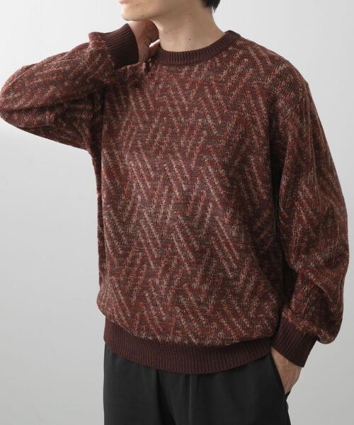 ITEMS URBANRESEARCH（アイテムズ アーバンリサーチ）の「ミックスカラー プルオーバー ニット（ニット/セーター・メンズ・ブラック/ブラウン/ブルー系その他・MEDIUM/LARGE）」の15枚目の写真