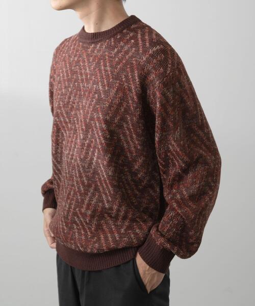 ITEMS URBANRESEARCH（アイテムズ アーバンリサーチ）の「ミックスカラー プルオーバー ニット（ニット/セーター・メンズ・ブラック/ブラウン/ブルー系その他・MEDIUM/LARGE）」の16枚目の写真