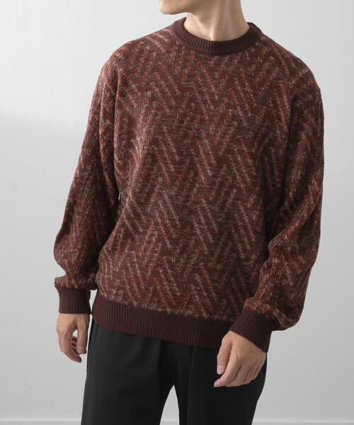 ITEMS URBANRESEARCH（アイテムズ アーバンリサーチ）の「ミックスカラー プルオーバー ニット（ニット/セーター・メンズ・ブラック/ブラウン/ブルー系その他・MEDIUM/LARGE）」の18枚目の写真