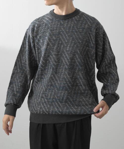 ITEMS URBANRESEARCH（アイテムズ アーバンリサーチ）の「ミックスカラー プルオーバー ニット（ニット/セーター・メンズ・ブラック/ブラウン/ブルー系その他・MEDIUM/LARGE）」の22枚目の写真