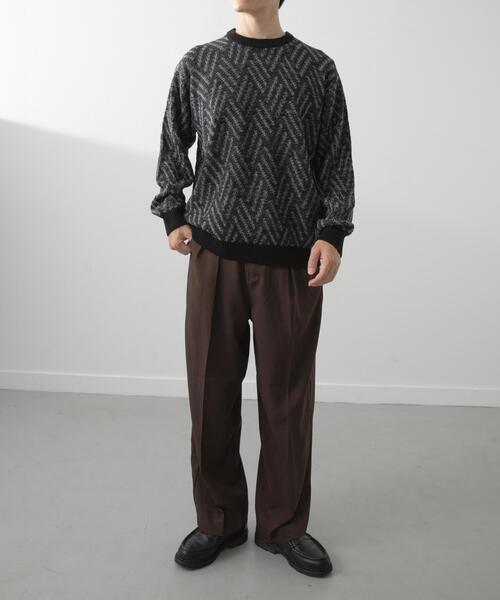 ITEMS URBANRESEARCH（アイテムズ アーバンリサーチ）の「ミックスカラー プルオーバー ニット（ニット/セーター・メンズ・ブラック/ブラウン/ブルー系その他・MEDIUM/LARGE）」の4枚目の写真