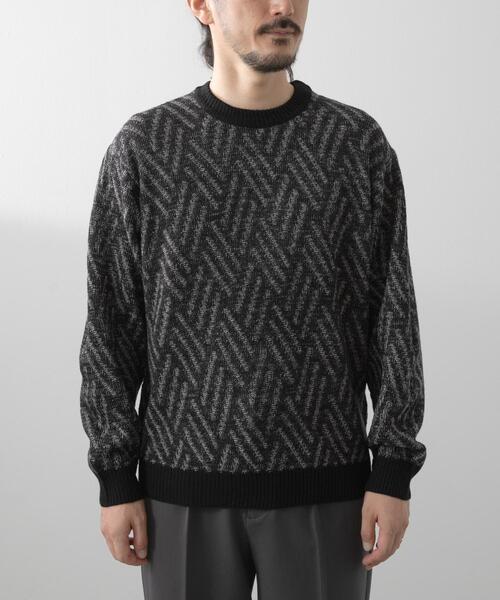 ITEMS URBANRESEARCH（アイテムズ アーバンリサーチ）の「ミックスカラー プルオーバー ニット（ニット/セーター・メンズ・ブラック/ブラウン/ブルー系その他・MEDIUM/LARGE）」の5枚目の写真