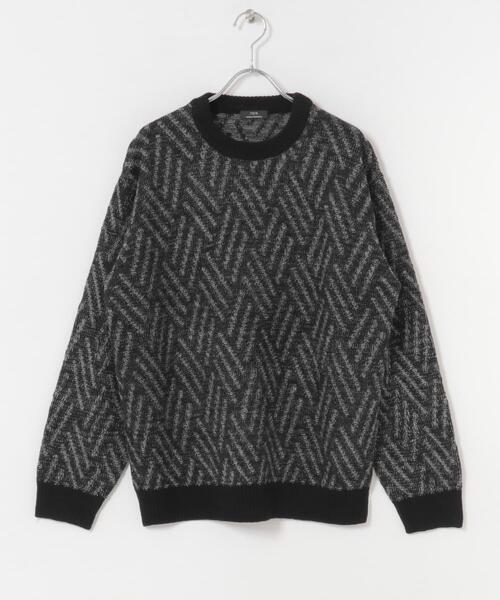 ITEMS URBANRESEARCH（アイテムズ アーバンリサーチ）の「ミックスカラー プルオーバー ニット（ニット/セーター・メンズ・ブラック/ブラウン/ブルー系その他・MEDIUM/LARGE）」の8枚目の写真