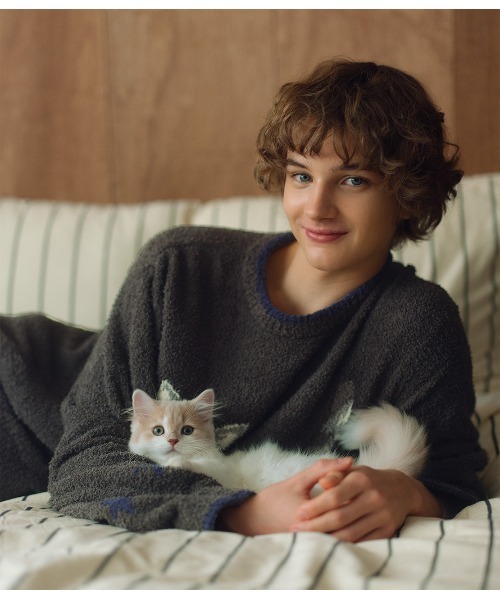 PEACH JOHN（ピーチジョン）の「メンズキャットホイップリーパジャマ（ルームウェア/パジャマ・メンズ・チャコール・ONE SIZE）」の3枚目の写真