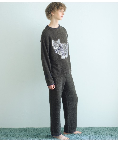 PEACH JOHN（ピーチジョン）の「メンズキャットホイップリーパジャマ（ルームウェア/パジャマ・メンズ・チャコール・ONE SIZE）」の5枚目の写真