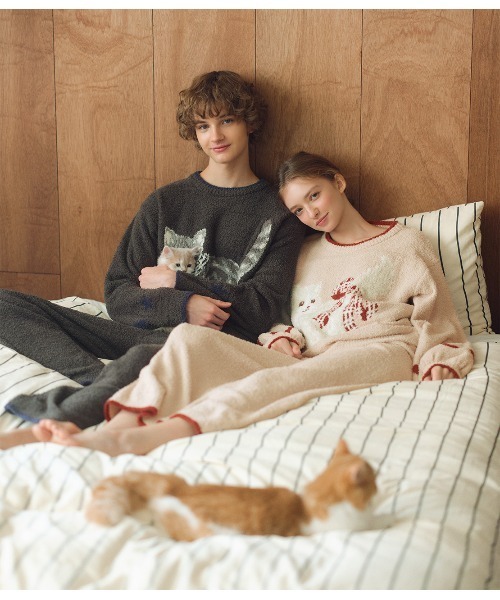 PEACH JOHN（ピーチジョン）の「メンズキャットホイップリーパジャマ（ルームウェア/パジャマ・メンズ・チャコール・ONE SIZE）」の12枚目の写真